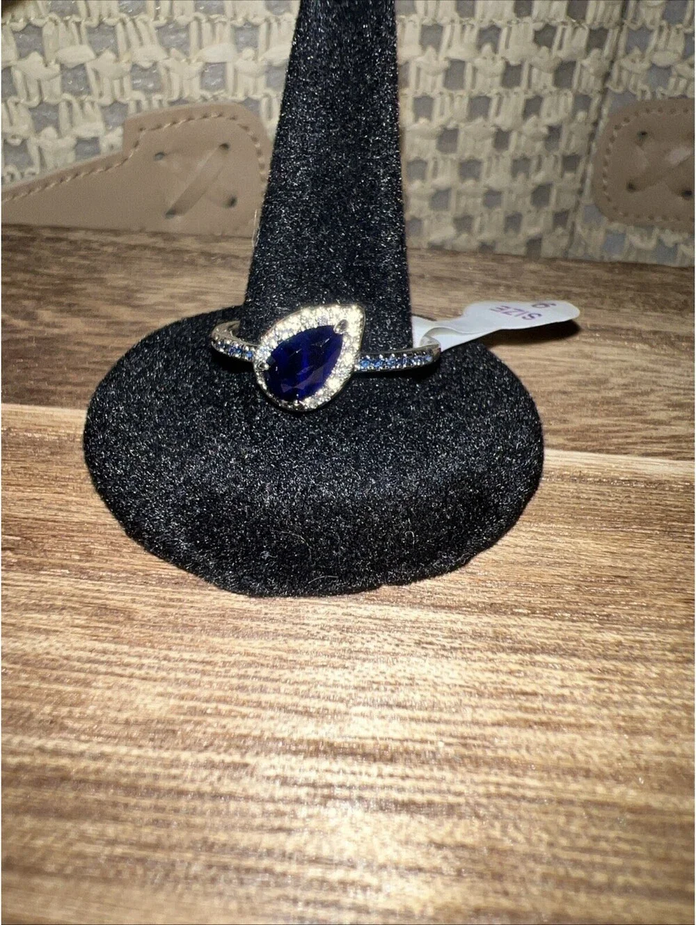 Bomb Party Vacation Overdue Ring Size 9. Lab Created Sapphire W/ Genuine Quartz